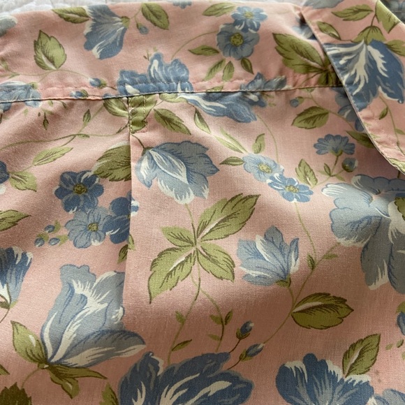 Hasting & Smith Vintage Button Up Shirt Dusty Pink Floral Short Sleeve Size 14 - Picture 6 of 13